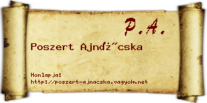 Poszert Ajnácska névjegykártya